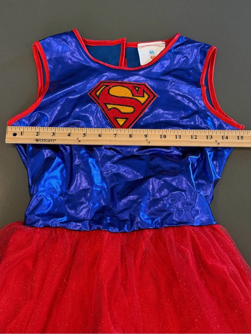 Supergirl Childs Halloween Costume Medium Tutu Skirt Rubies Superhero DC Comics